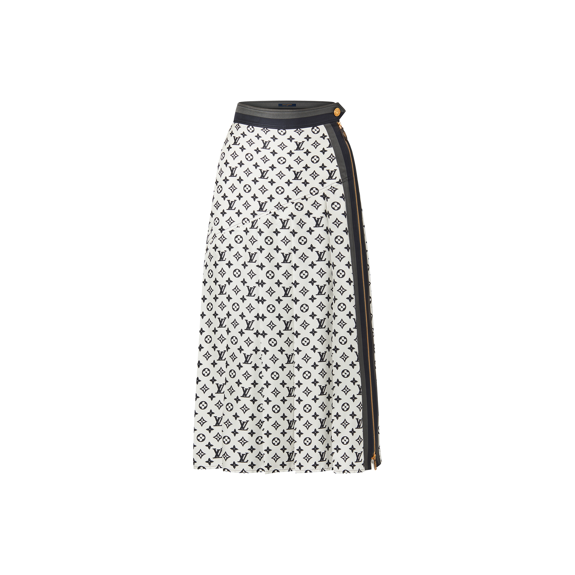 3D Monogram Asymmetrical Pleat Midi Skirt - Women - Ready-to-Wear | LOUIS  VUITTON ®